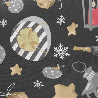 Christmas Candle Gift Midweight Cotton Poplin