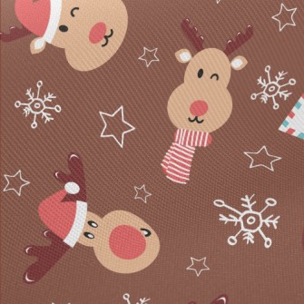 Elk Letter To Santa Claus Midweight Cotton Poplin