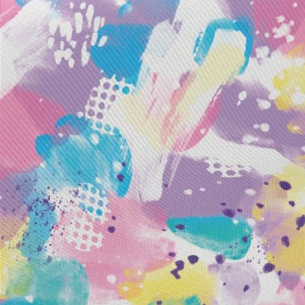 Fantasy Toned Abstract Paintin Midweight Cotton Poplin