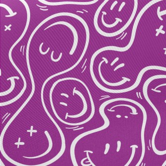 Distorted Smiley Face Midweight Cotton Poplin