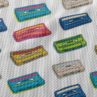 Retro Color Cassettes Birdseye Piqué