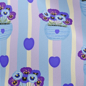 Violet Flower Pot Chiffon