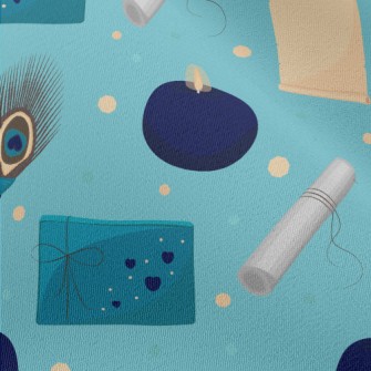 Peacock Feather Pen And Writin Chiffon