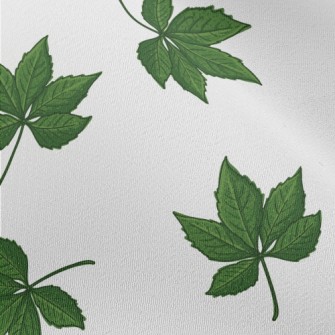 Cartoon Green Leaves Chiffon