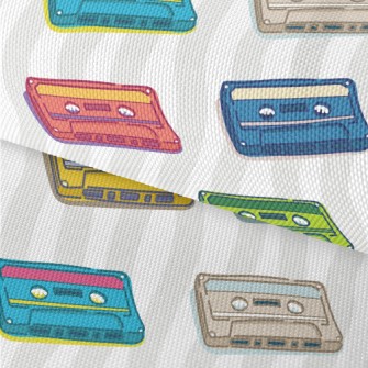 Retro Color Cassettes Waterproof Oxford