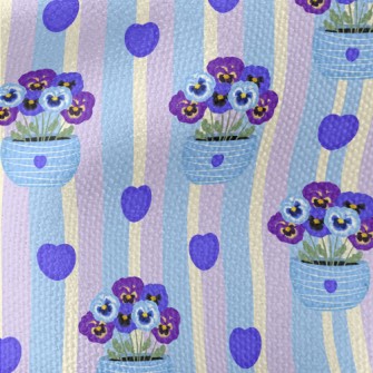 Violet Flower Pot Waterproof Canvas