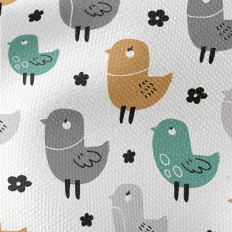 Colorful White-eyed Bird Waterproof Canvas
