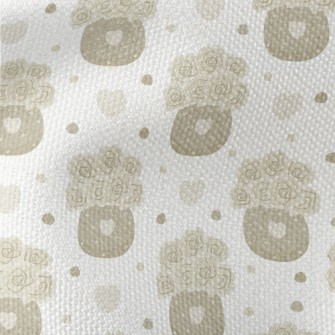 Beige Roses Waterproof Canvas