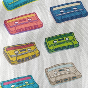 Retro Color Cassettes Waterproof Canvas