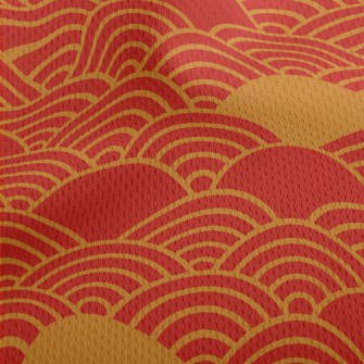 Traditional Chinese Pattern Athletic Mesh Flat Back