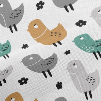 Colorful White-eyed Bird Performance Linen