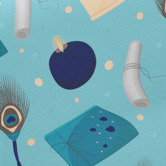 Peacock Feather Pen And Writin Twill