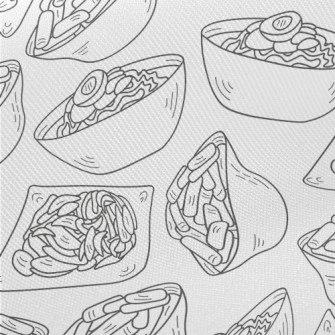 Traditional Korean Cuisine Twill