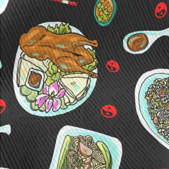 Chinese Cuisine Doodle Standard Corduroy