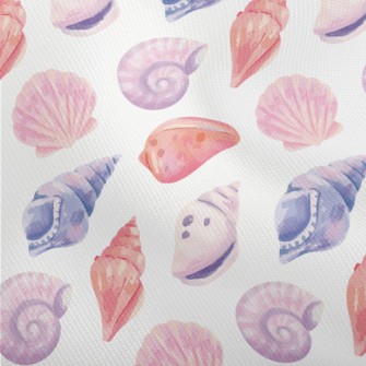 Watercolor Hand Painted Shells Dobby