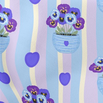 Violet Flower Pot Stretch Ponte