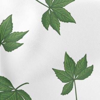 Cartoon Green Leaves Stretch Ponte
