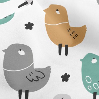 Colorful White-eyed Bird Micro Fleece