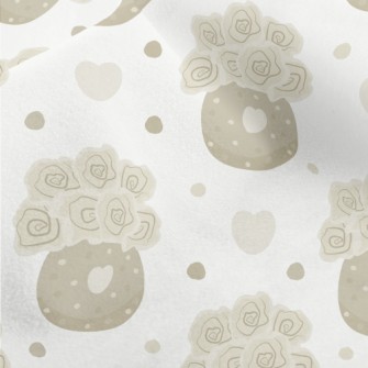 Beige Roses Micro Fleece