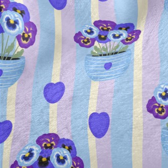 Violet Flower Pot Minky