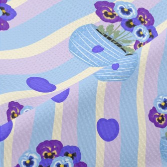 Violet Flower Pot Piqué