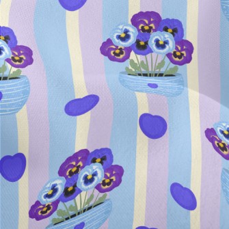 Violet Flower Pot Lightweight Performance Linen