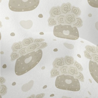 Beige Roses Lightweight Performance Linen