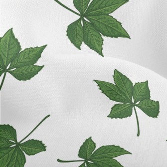 Cartoon Green Leaves Lightweight Performance Linen