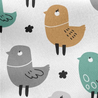 Colorful White-eyed Bird Jersey Backed Fleece