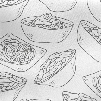 Traditional Korean Cuisine Jersey Backed Fleece