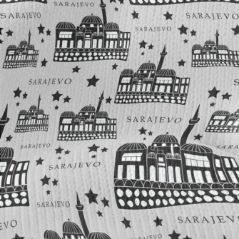 Sarajevo Street Scene Stretch Jersey