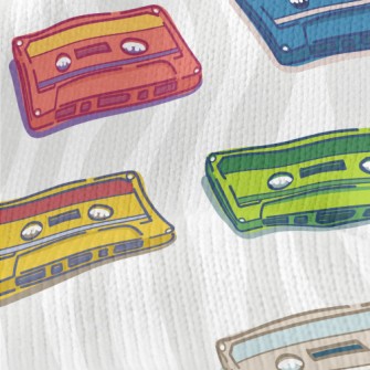Retro Color Cassettes Stretch Jersey