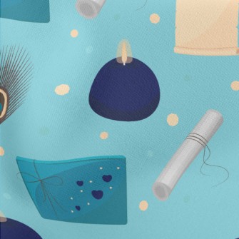 Peacock Feather Pen And Writin Lightweight Cotton Poplin