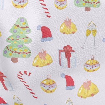 Children's Hand Drawn Chri Lightweight Cotton Poplin