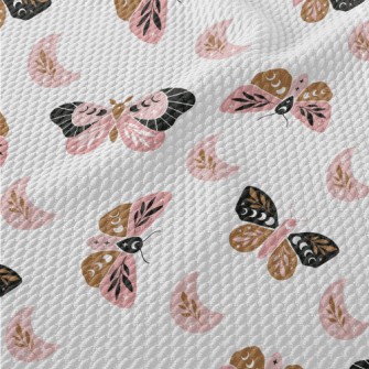 Mysterious Butterfly Pattern Birdseye Piqué