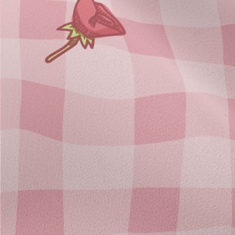 Cartoon Pink Rose Chiffon