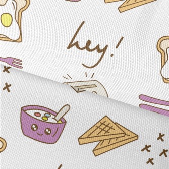 Cute Breakfast Waterproof Oxford