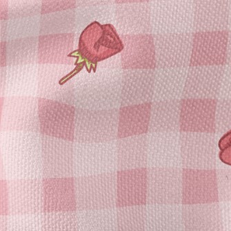 Cartoon Pink Rose Waterproof Canvas