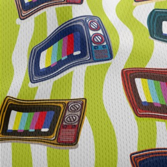 Retro TV Athletic Mesh Flat Back
