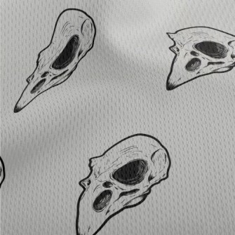 Hand Drawn Bird Skulls Athletic Mesh Flat Back