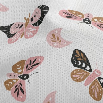 Mysterious Butterfly Pattern Athletic Mesh Flat Back