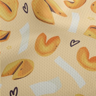 Hand Drawn Fortune Cookies Athletic Mesh Flat Back