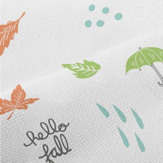 Cute Autumn Doodles Performance Linen