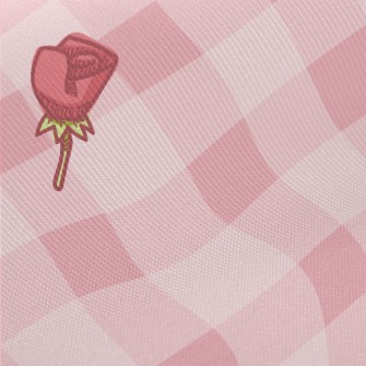 Cartoon Pink Rose Twill