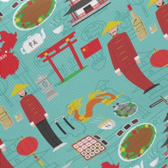 Famous Chinese Elements Twill