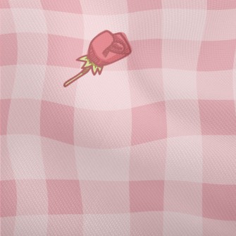 Cartoon Pink Rose Dobby