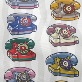 Retro Rotary Telephone Dobby