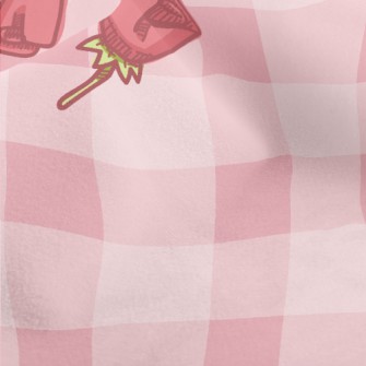 Cartoon Pink Rose Micro Fleece