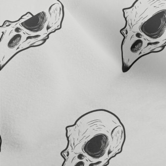 Hand Drawn Bird Skulls Micro Fleece