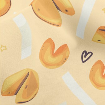 Hand Drawn Fortune Cookies Micro Fleece